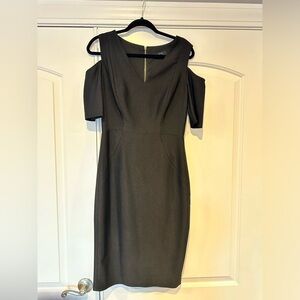 Jax Open Shoulder Black Dress